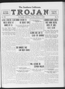 The Southern California Trojan, Vol. 7, No. 73, February 17, 1916