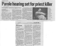 Parole hearing set for priest killer