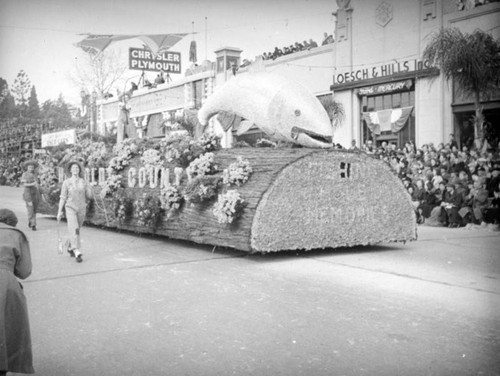 Humboldt County float at the 1939 Rose Parade
