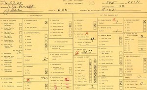WPA household census for 600 N SOTO, Los Angeles