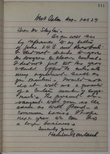 Hamlin Garland, letter, 1902-10-29, to Henry L. Slayton
