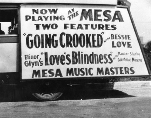 Mesa Theater advertising