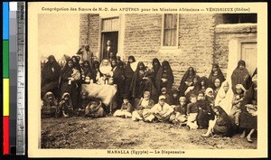 Women and children at dispensary, Mahalla, Egypt, ca.1920-1940