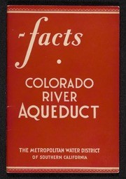 Facts: Colorado River Aqueduct, October, 1933, Brochure