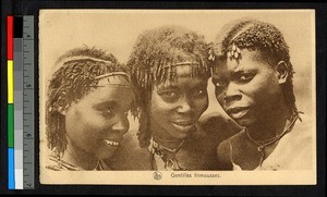 Three young women standing together, Congo, ca.1920-1940