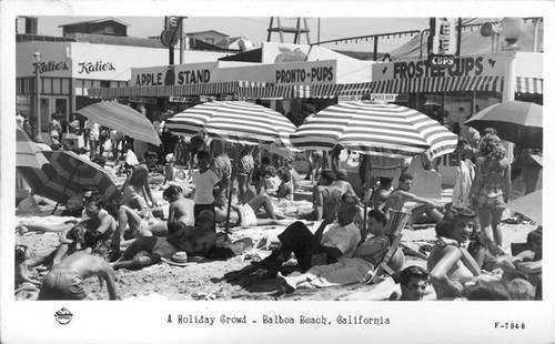 A Holiday Crowd - Balboa Beach, California