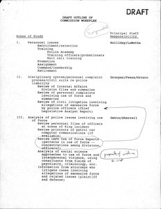 Draft outline of Commission work plan, 1991