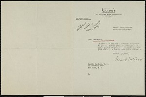 Mark Sullivan, letter, 1917-03-22, to Hamlin Garland
