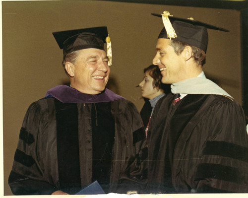 Seaver Graduation--Mr. Charles B. Thornton and President Banowsky (Color)