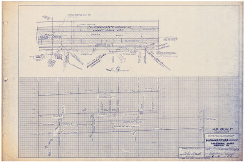 Plan and Profile of Highway 101/Main Street, Buenaventura Center (6 of 9)