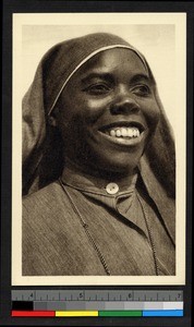 Portrait of an indigenous nun, Congo, ca.1920-1940