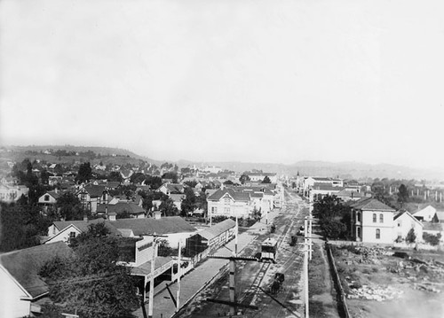 Panorama of lower Pacific Avenue