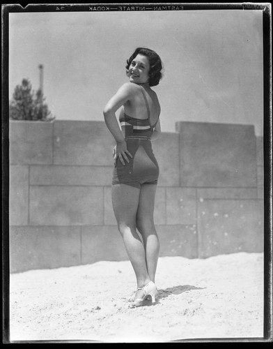 Beauty contestant at the Deauville Club, Santa Monica