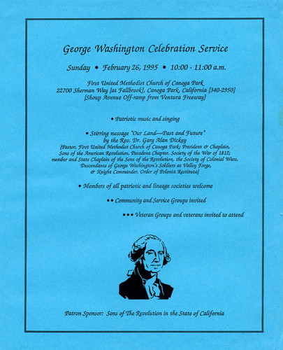 George Washington Celebration Service, 1995