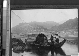 River boat and its crew, Ing Tai, Fujian, China, ca. 1910