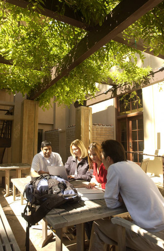 Law Library and Exterior Students