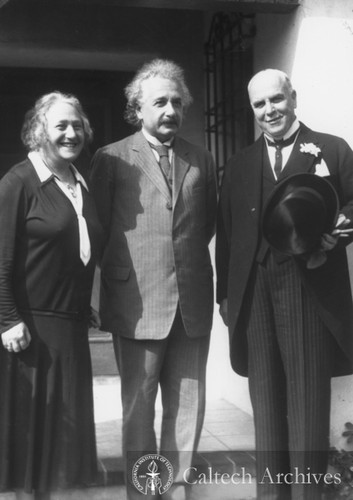 Elsa and Albert Einstein with Gov. James Rolph, Jr