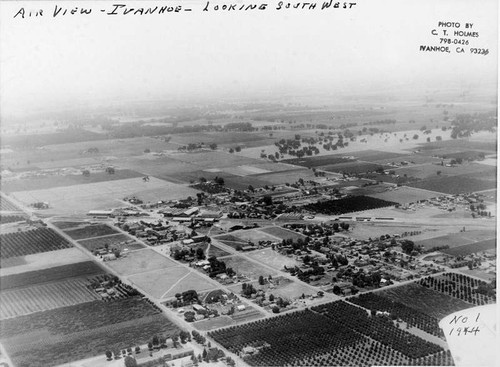 Aerial Photo, Ivanhoe, Calif., 1944