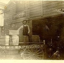 Henry Jones atop Wagon
