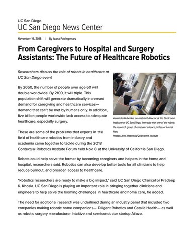 From Caregivers to Hospital and Surgery Assistants: The Future of Healthcare Robotics