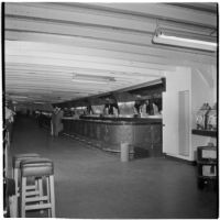 Bar on Tony Cornero's newly refurbished gambling ship, the Bunker Hill, or Lux, Los Angeles, 1946