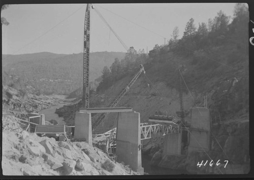 Big Creek Powerhouse #4 - Italian Bar Bridge construction