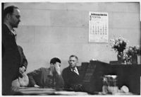 Ralph Sheldon in court, Los Angeles, 1930 or 1931