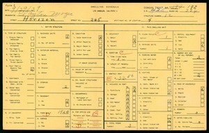 WPA household census for 205 HORIZON, Los Angeles County