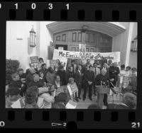 INS protest at St. Matthias Catholic Church in Los Angeles, Calif., 1988