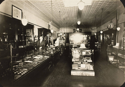 Interior of the Osborne Jewelry Store located on South San Gorgonio in Banning, California