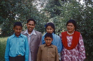 Pakistan, NWFP. A local Christian family at Mardan.(May possibly be Albert T. Chand with family