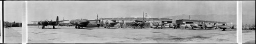 Airplanes on runway, Fairchild Aerial Survey. approximately 1940