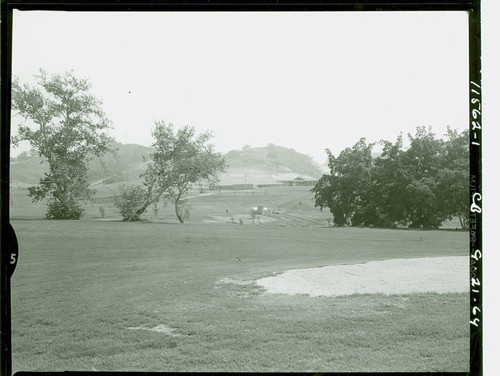View of construction of Diamond Bar Golf Course