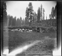 H. H. West and company's campsite near the McCloud River, Siskiyou County, 1917