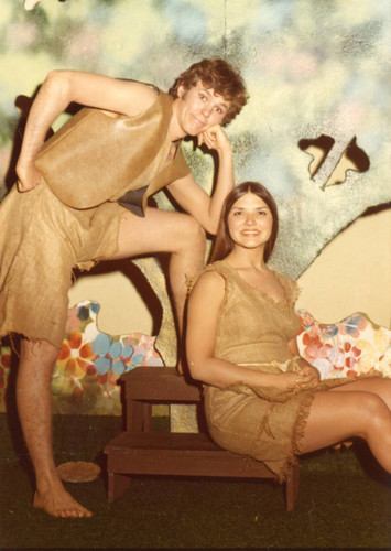 Students in costume for "A Midsummer Night's Dream", 1975