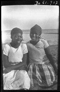 African girls on a beach, Maputo, Mozambique