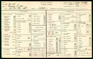 WPA household census for 1025 WEST 70TH STREET, Los Angeles County