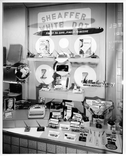 Sheaffer Stationery Display Inside the McWorther-Young Store
