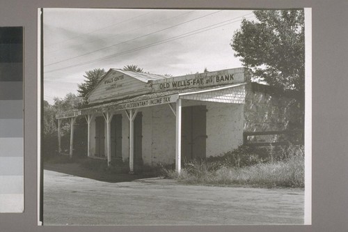 [Former Dinkelspiel's Store. Vallecito. McGall's Center and old Wells Fargo Bank building] 1938