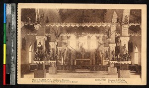 Interior of the cathedral, Kisantu, Congo, ca.1920-1940