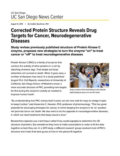 Corrected Protein Structure Reveals Drug Targets for Cancer, Neurodegenerative Diseases