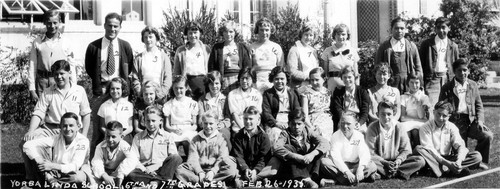 6th and 7th grades, Yorba Linda Grammar School, February 1935