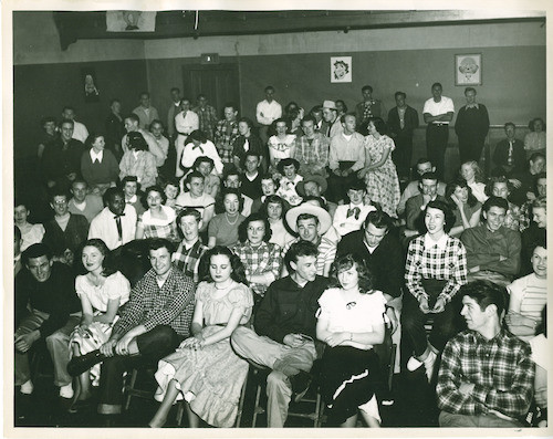 Students in the assembly hall, c.1950
