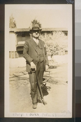 Adolph J. Ooch's [?] Palm Springs, Feby [?] '29 [1929]