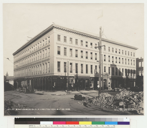 Montgomery Block, erected 1854. May 22, 1906. [Montgomery St. at Washington. No. 67.]