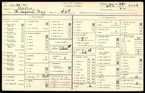 WPA household census for 427 WEST IMPERIAL HWY, Los Angeles County