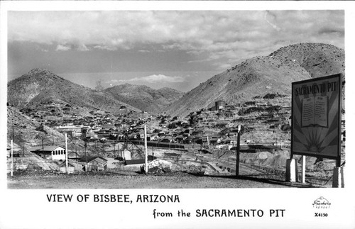 View of Bisbee, Arizona from the Sacramento Pit