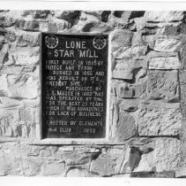 View of the plaque for the Lone Star Mill in San Joaquin County, Landmark #155