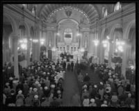 Memorial service for Queen Astrid at St. Vibiana's Cathedral, 1935