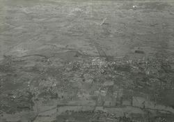 High altitude view of Sebastopol area, Sebastopol, California, 1964